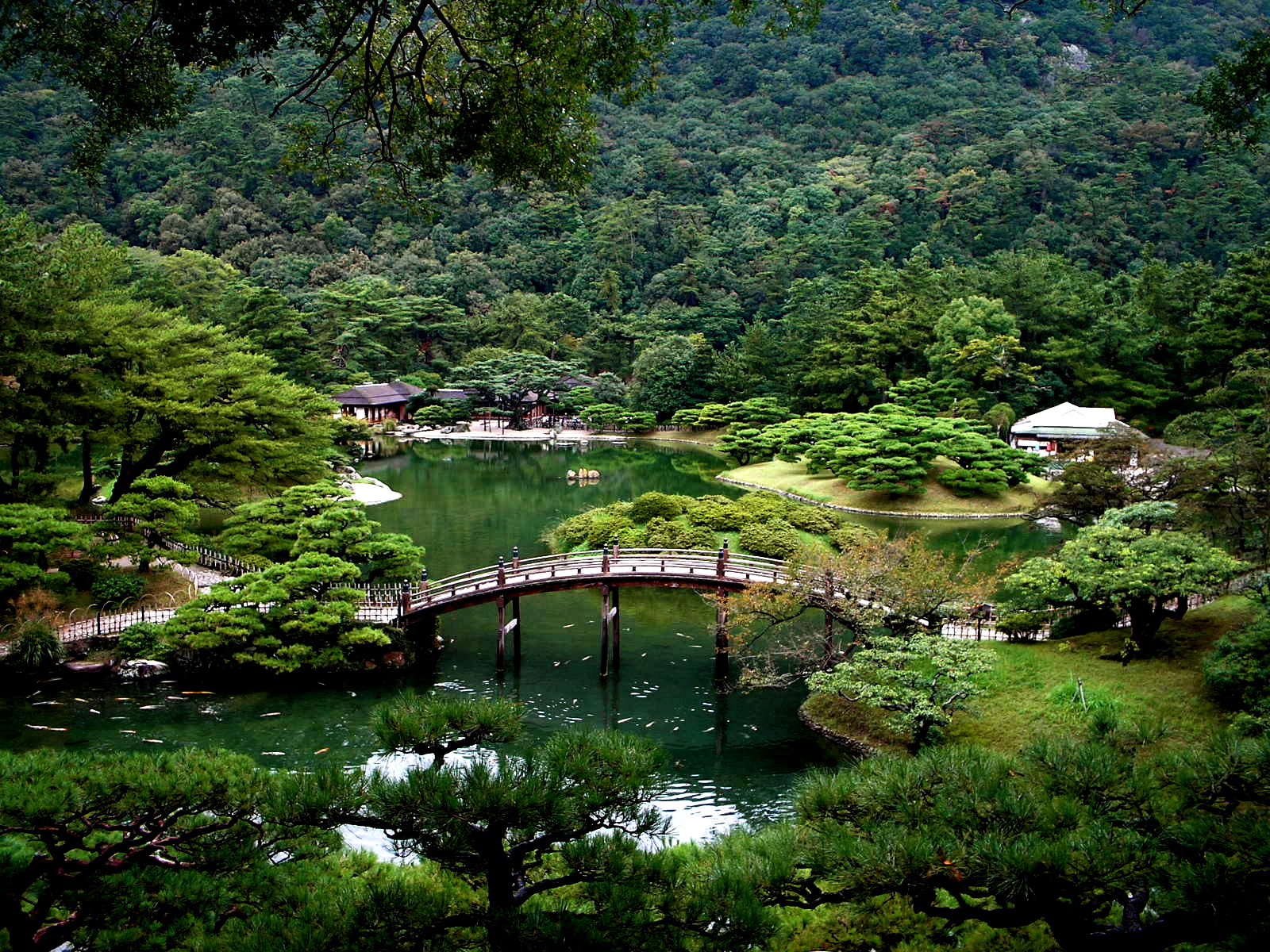 栗林公園の実写写真。訪問前のイメージ確認用。